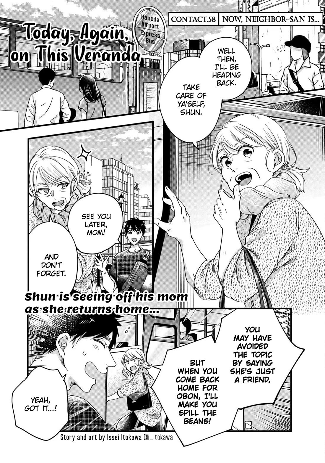 On the Balcony Again Today Chapter 58 page 1 - Chapter 58: Now, Neighbor-san Is...
