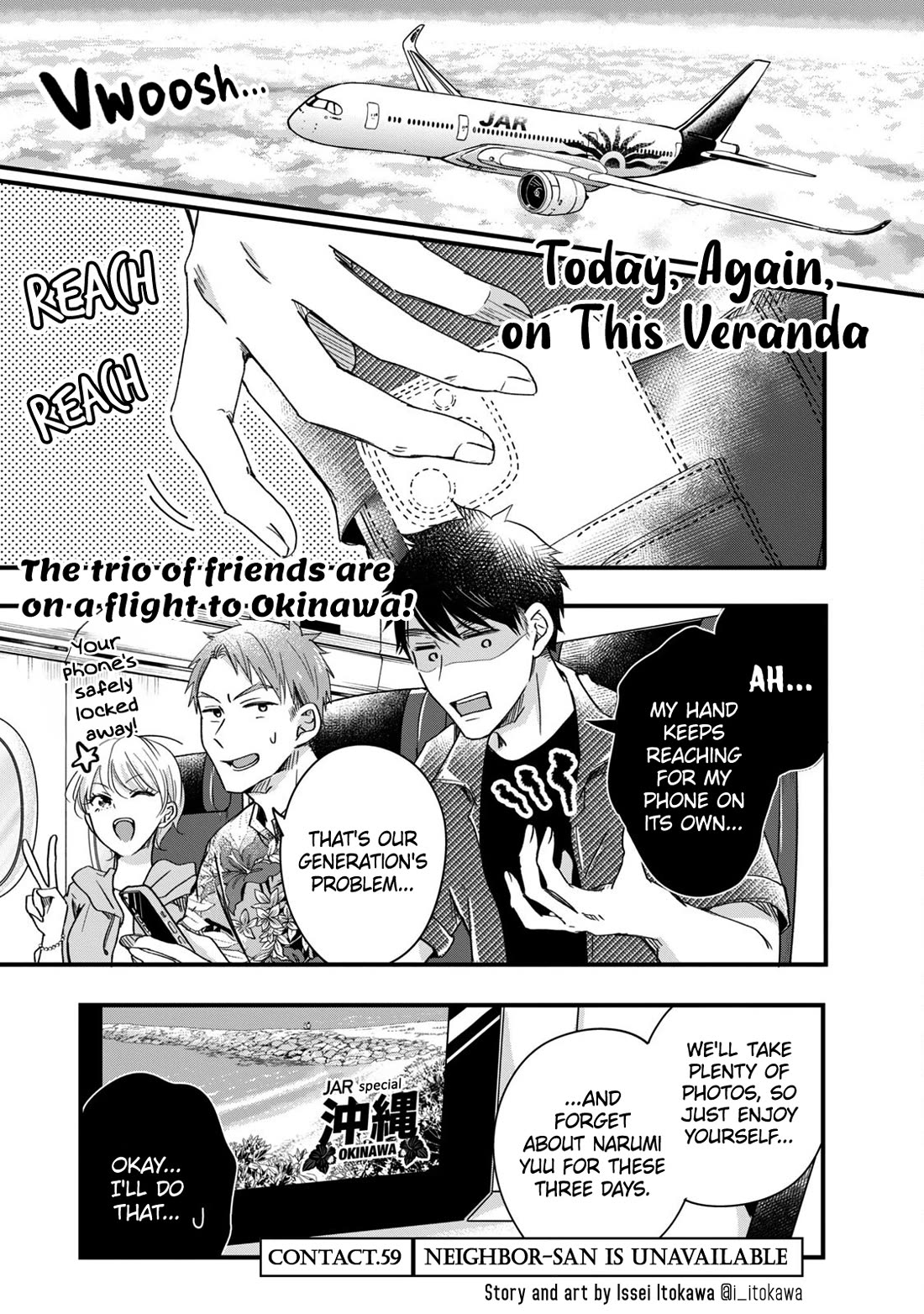 On the Balcony Again Today Chapter 59 page 1 - Chapter 59: Neighbor-san Is Unavailable