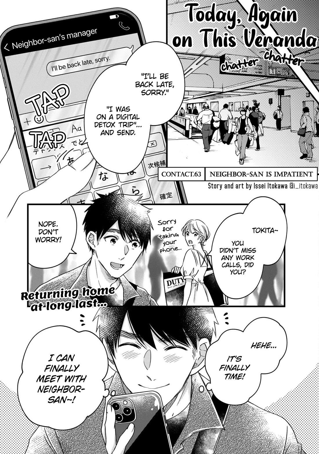 On the Balcony Again Today Chapter 63 page 1 - Chapter 63: Neighbor-san Is Impatient