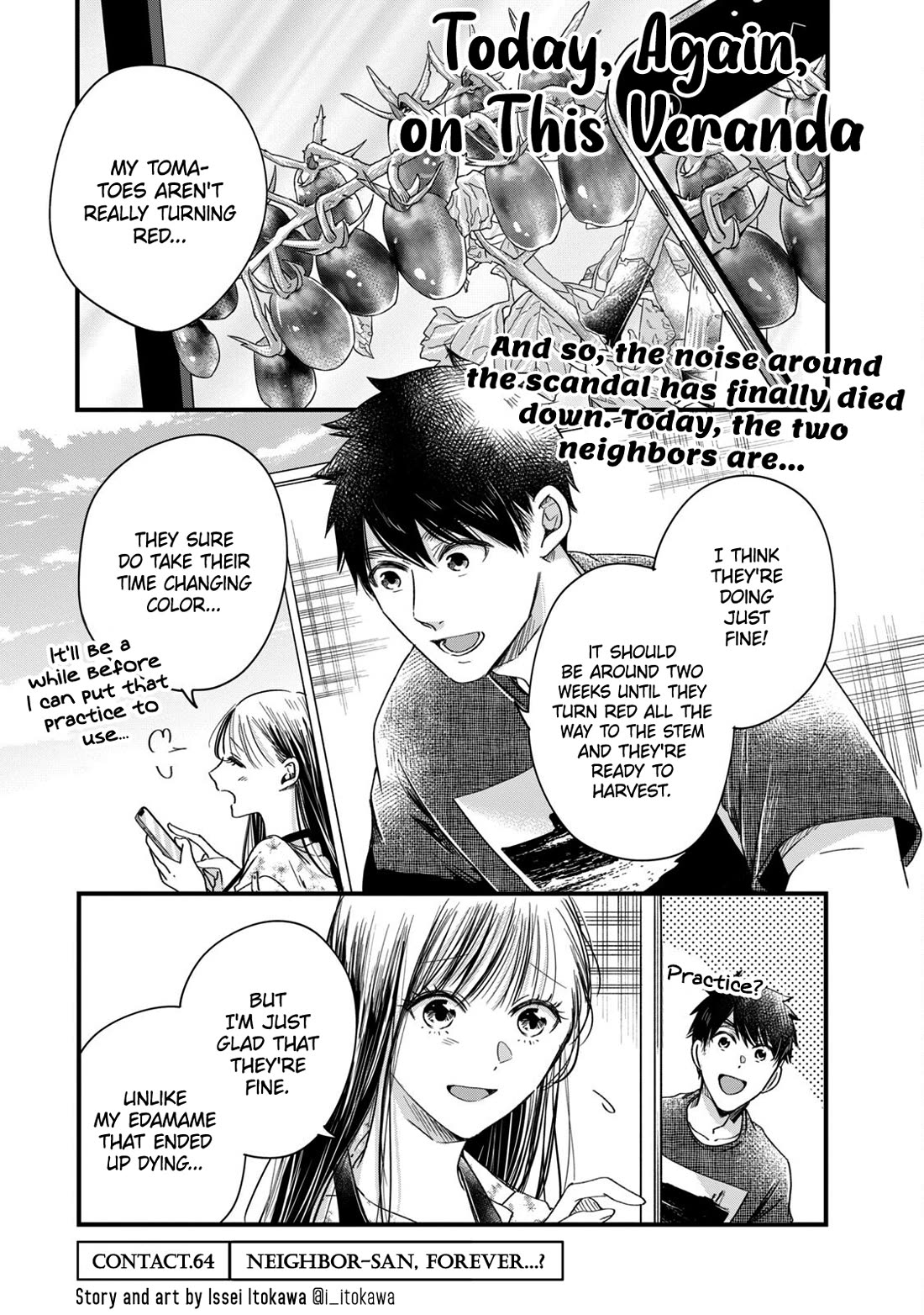 On the Balcony Again Today Chapter 64 page 1 - Chapter 64: Neighbor-san, Forever...?