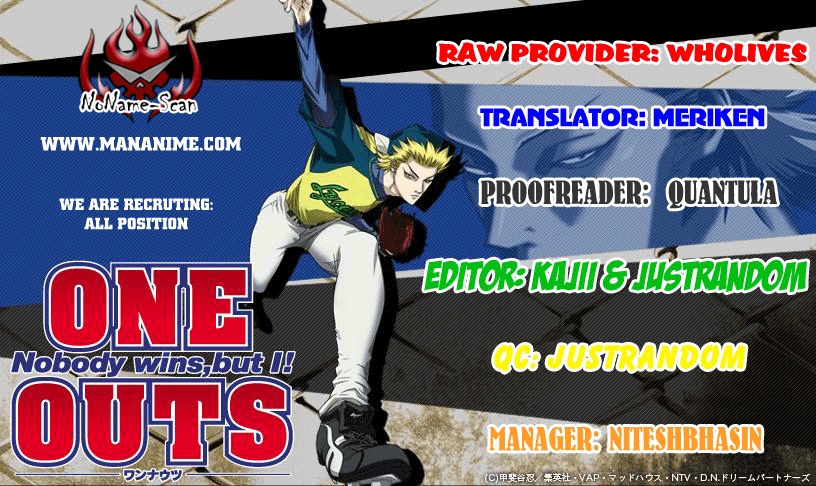 One Outs Chapter 16 page 1 - Chapter 16: Sentence