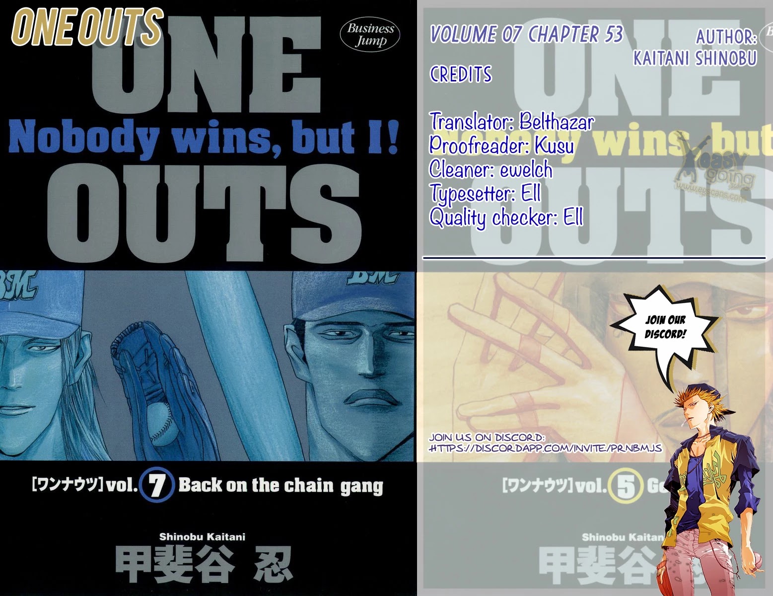 One Outs Chapter 53 page 1 - Chapter 53: Threat