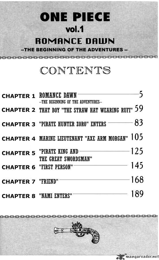 One Piece Chapter 1 page 3 - Chapter 1: Romance Dawn —The Dawn of the Adventure—