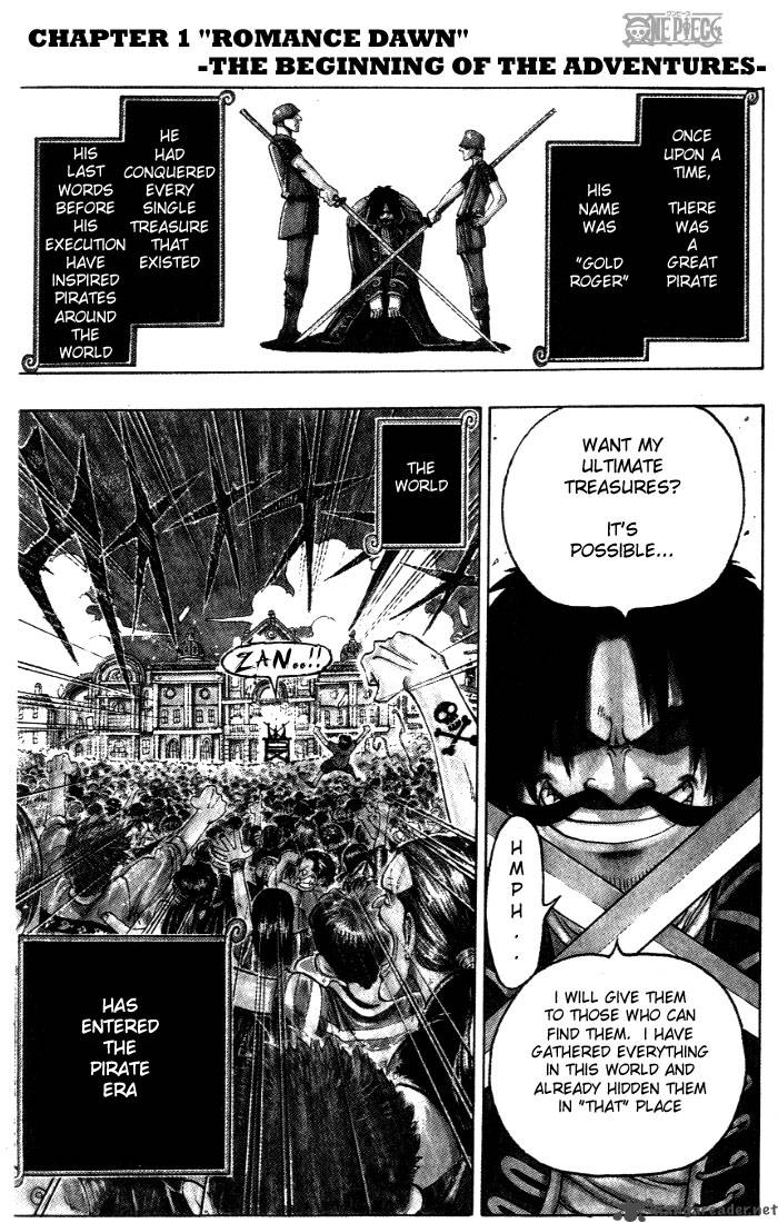 One Piece Chapter 1 page 4 - Chapter 1: Romance Dawn —The Dawn of the Adventure—