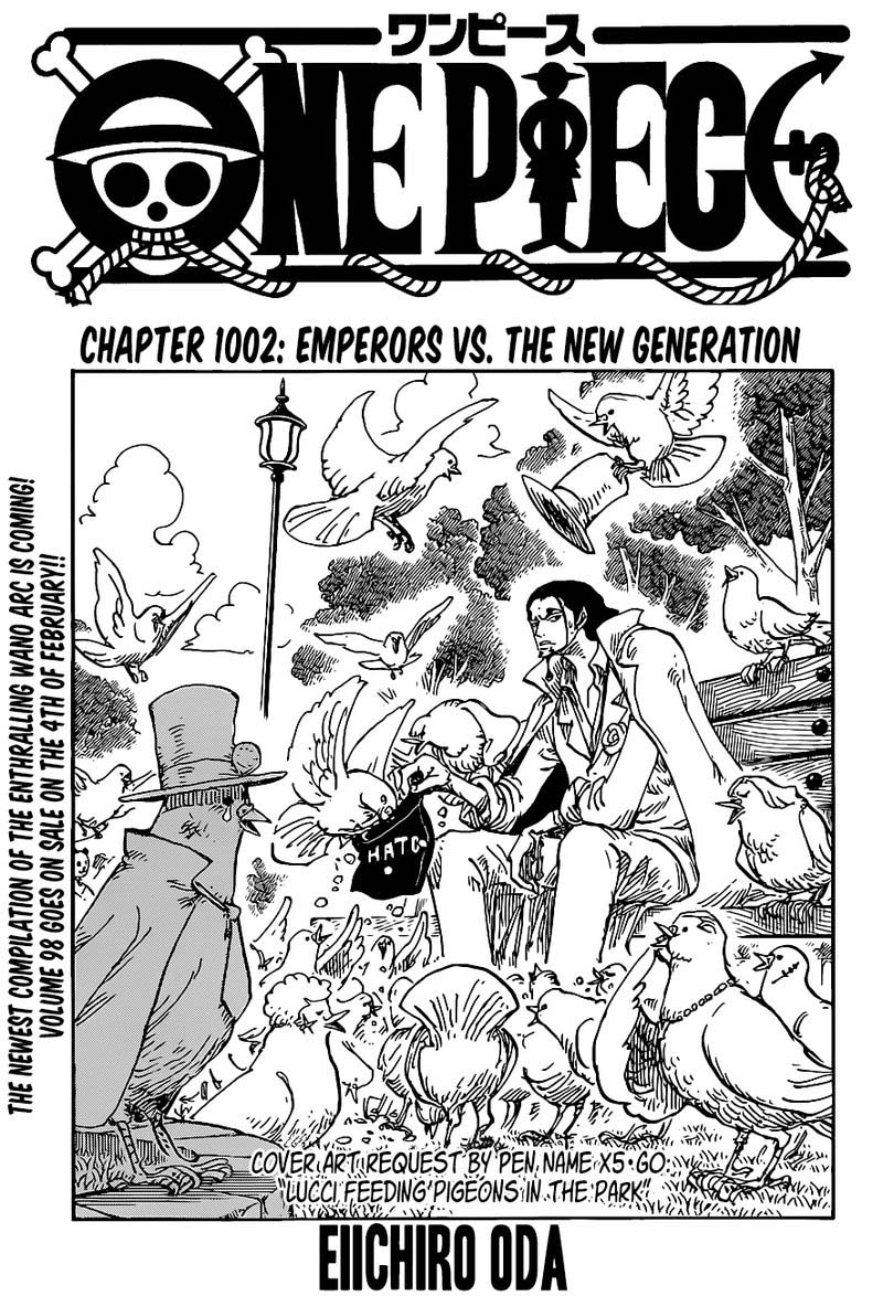 One Piece manga, chapter 1002, page 2 of 17