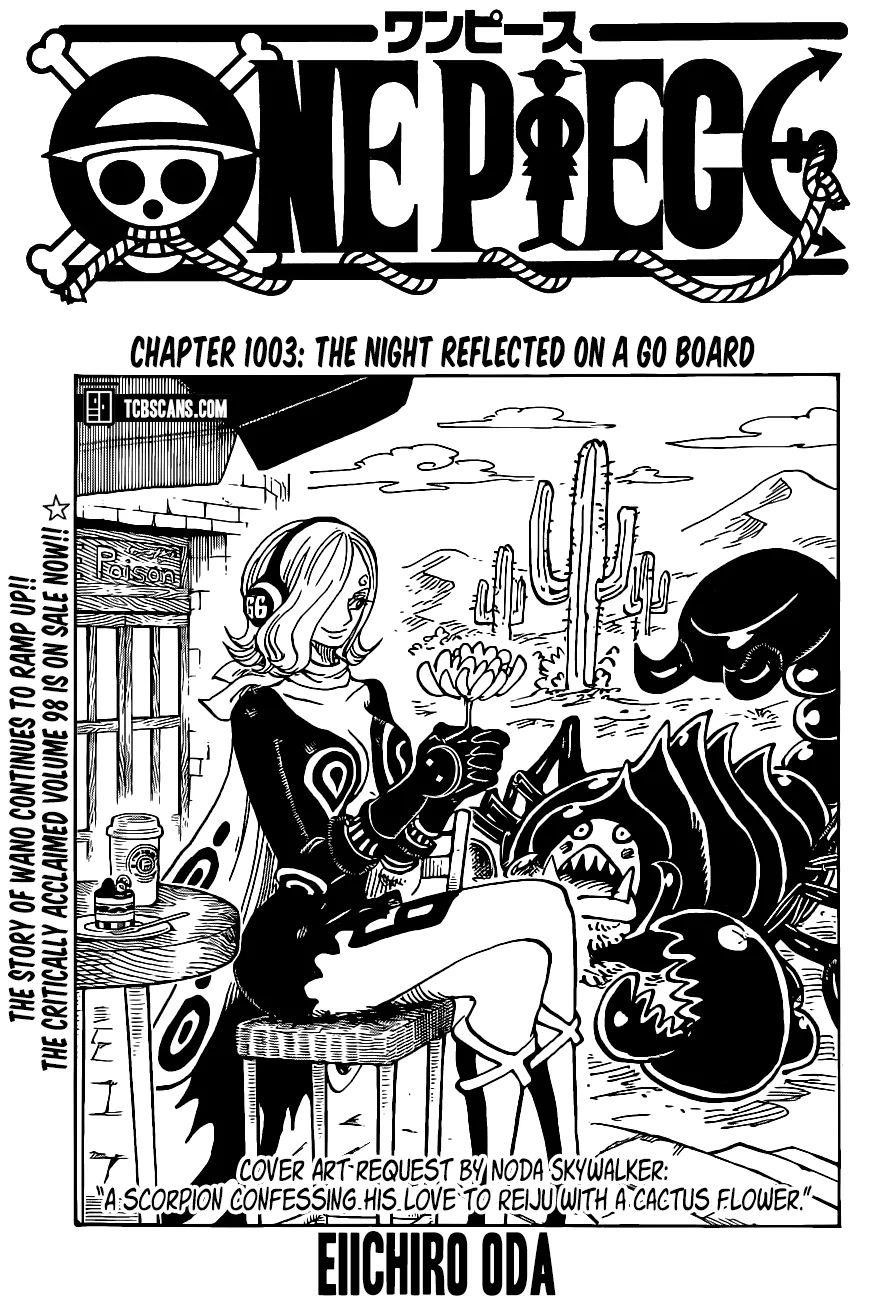 One Piece Chapter 1003 page 1 - Chapter 1003: Night on the Board
