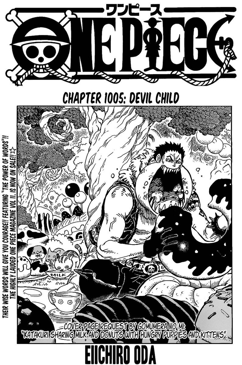 One Piece Chapter 1005 page 1 - Chapter 1005: Devil Child