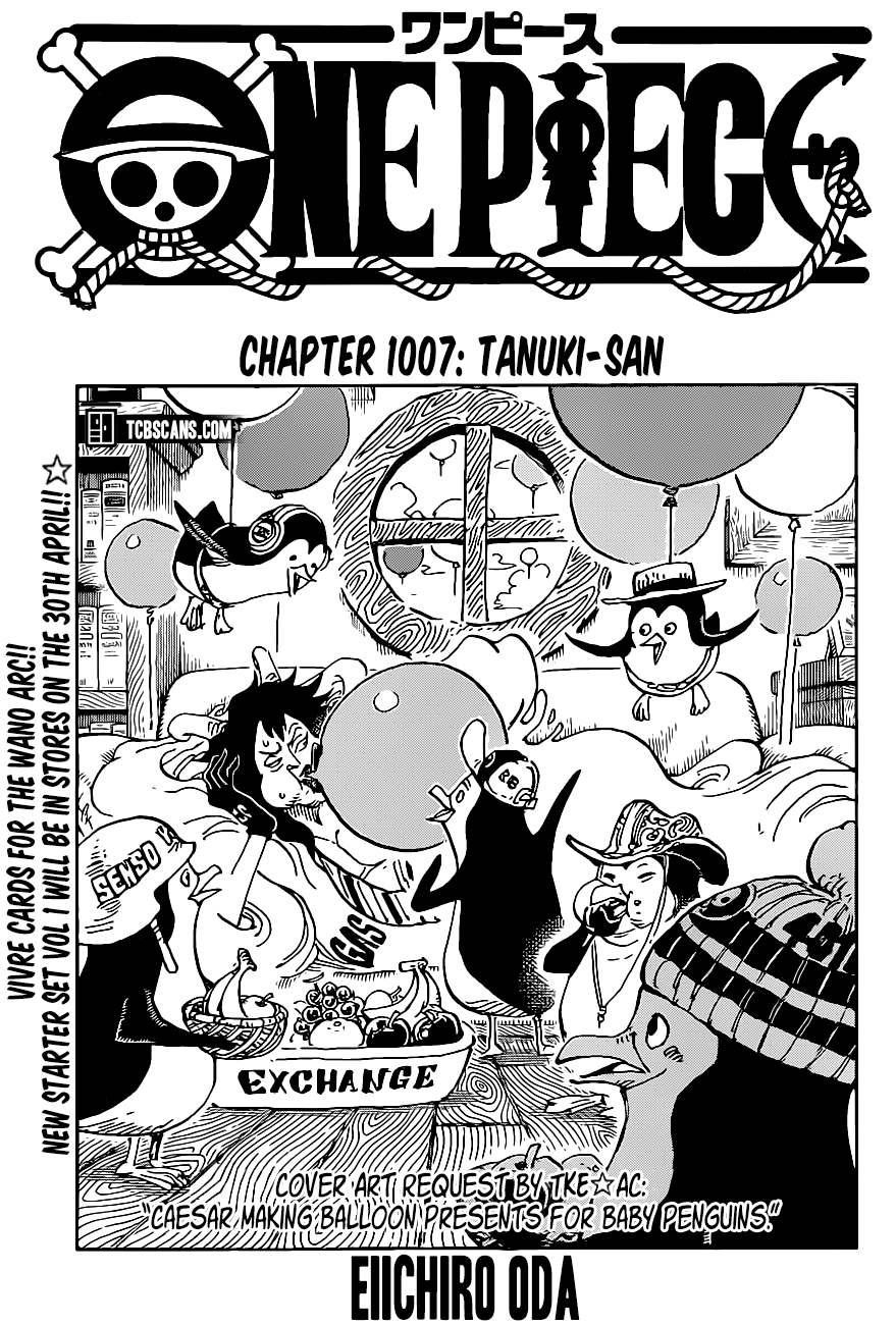 One Piece Chapter 1007 page 1 - Chapter 1007: Tanuki-san