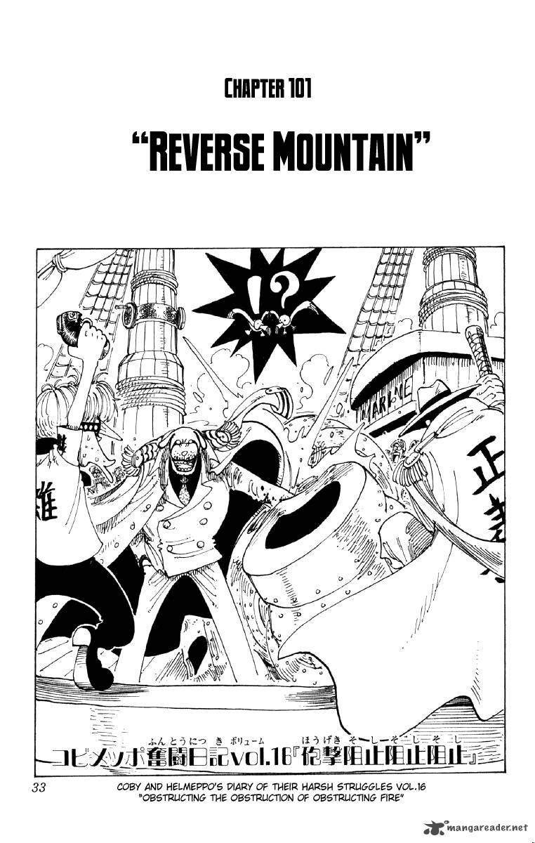 One Piece Chapter 101 page 1 - Chapter 101: Reverse Mountain