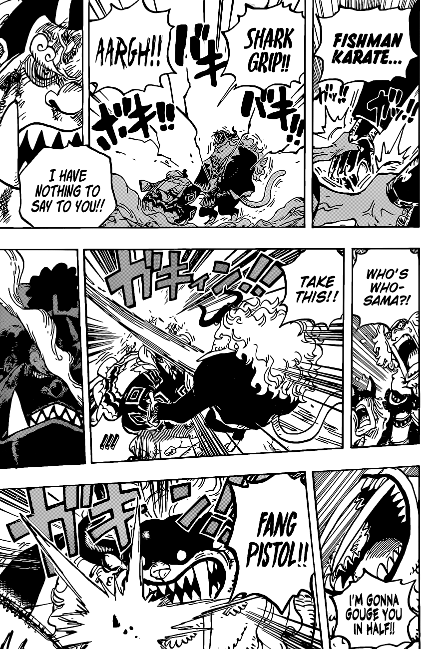 One Piece Chapter 1018 page 15 - Chapter 1018: Jinbe vs. Who's-Who