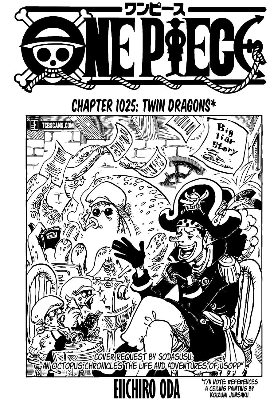 One Piece Chapter 1025 page 1 - Chapter 1025: Twin Dragons Painting