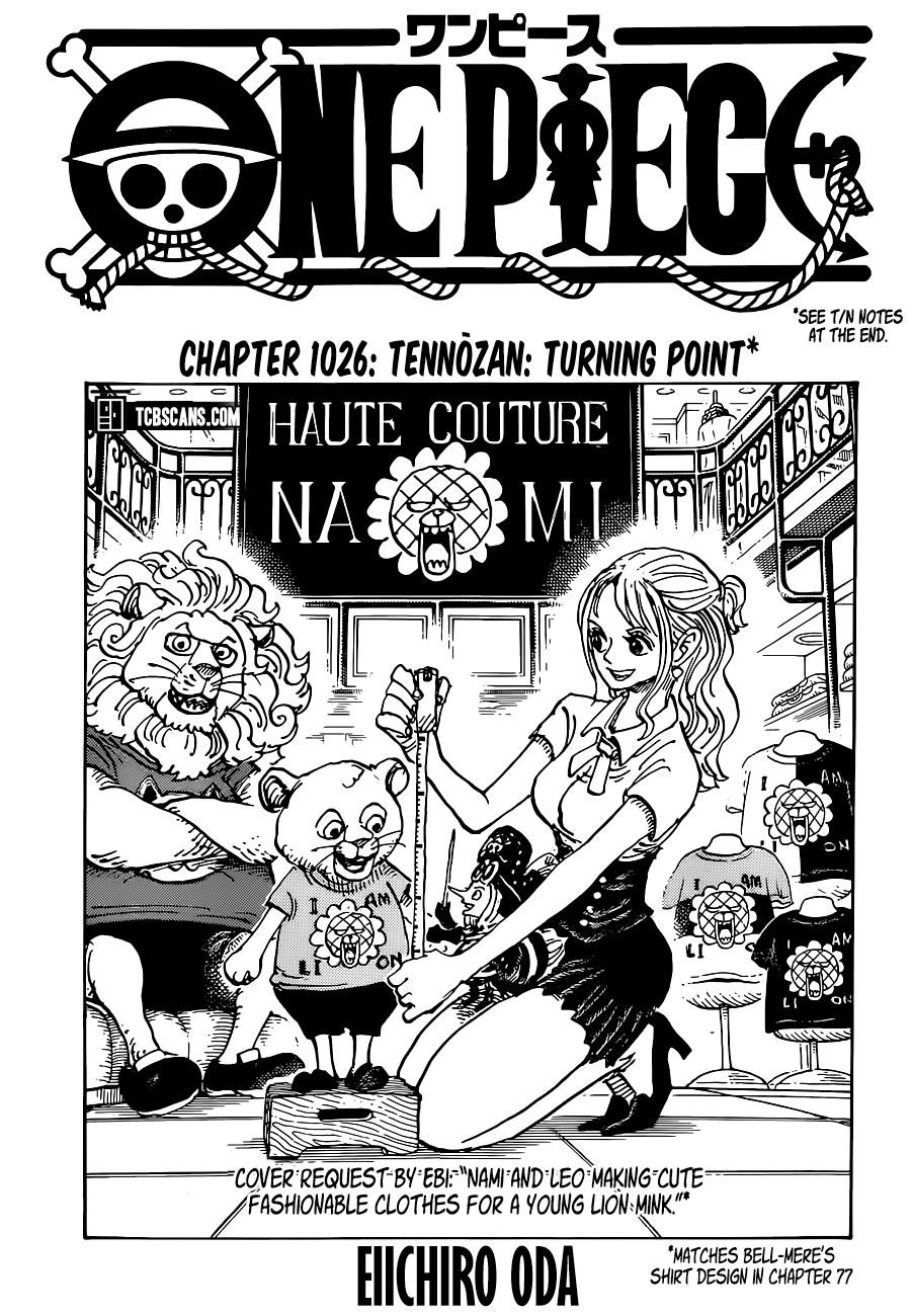One Piece manga, chapter 1026, page 2 of 19