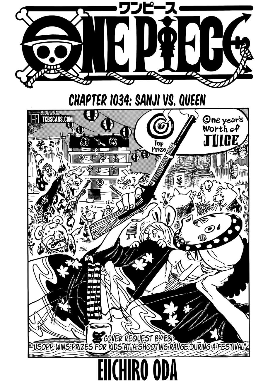 One Piece Chapter 1034 page 1 - Chapter 1034: Sanji vs. Queen