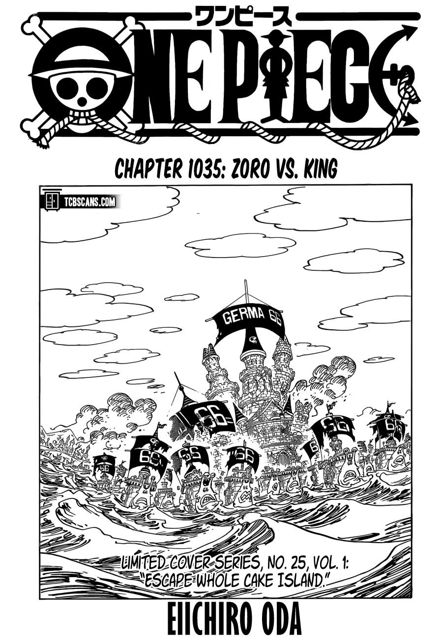 One Piece Chapter 1035 page 1 - Chapter 1035: Zoro vs. King