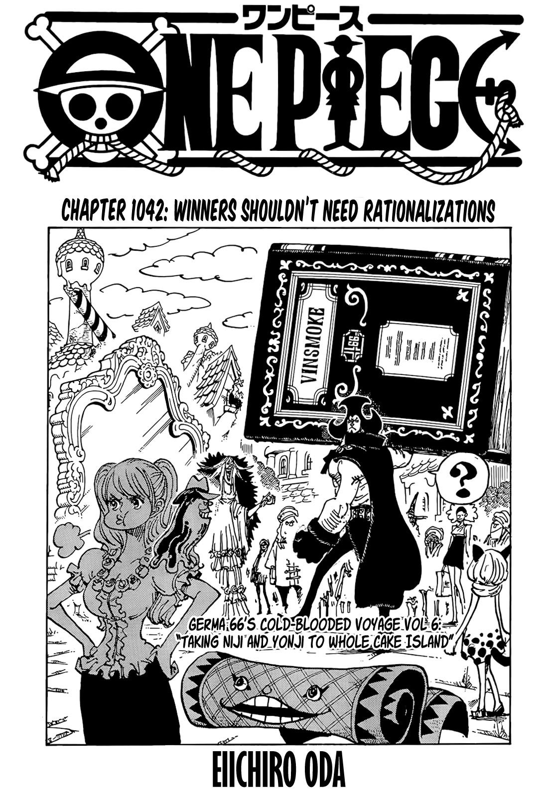 One Piece Chapter 1042 page 1 - Chapter 1042: The Victor Needs No Epithet