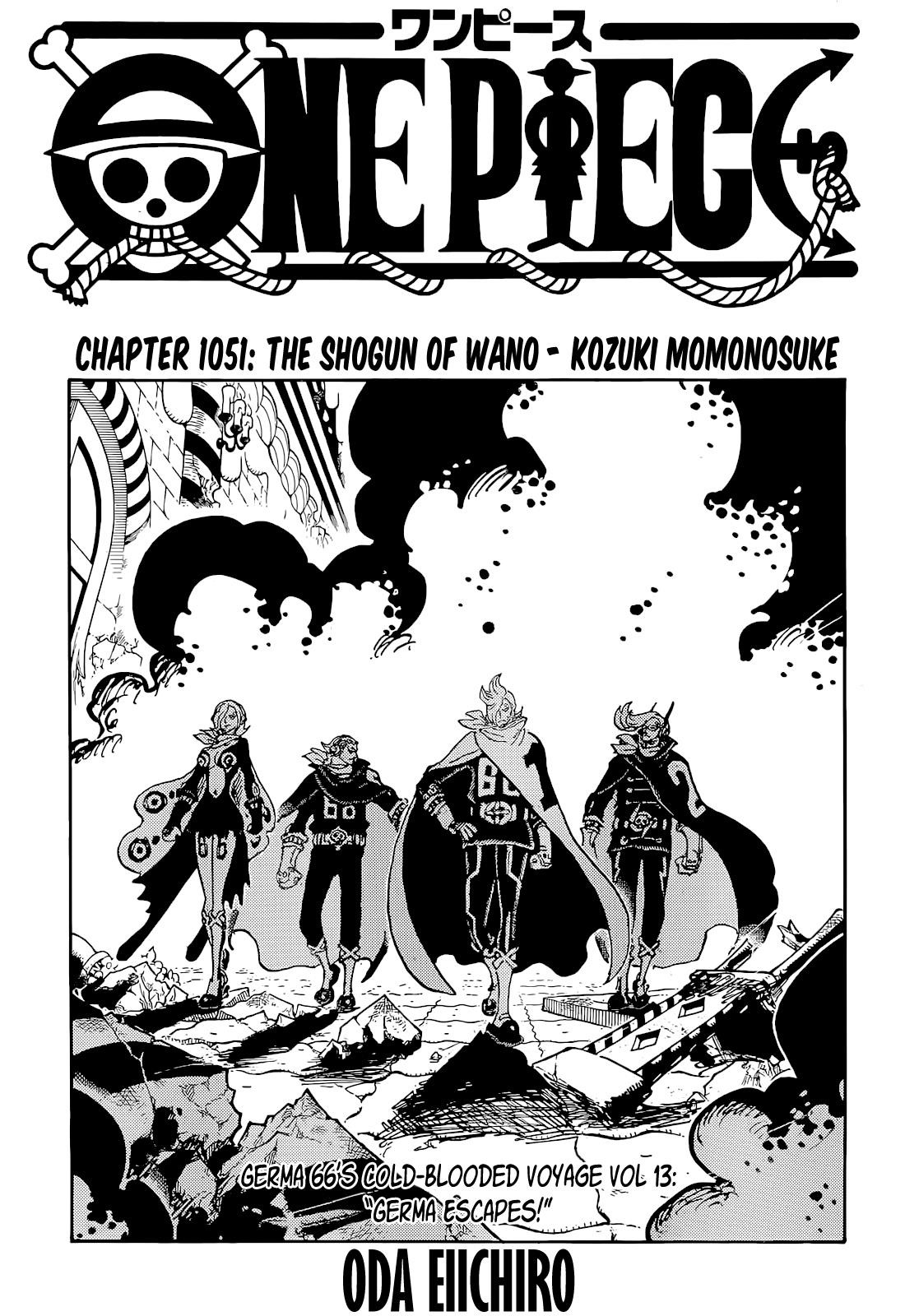 One Piece Chapter 1051 page 1 - Chapter 1051: Shogun of Wano Country, Kouzuki Momonosuke