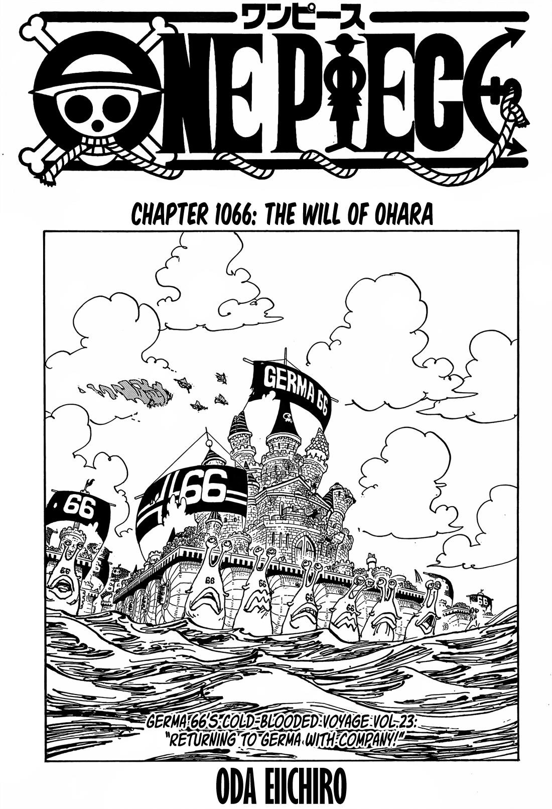 One Piece manga, chapter 1066, page 2 of 19