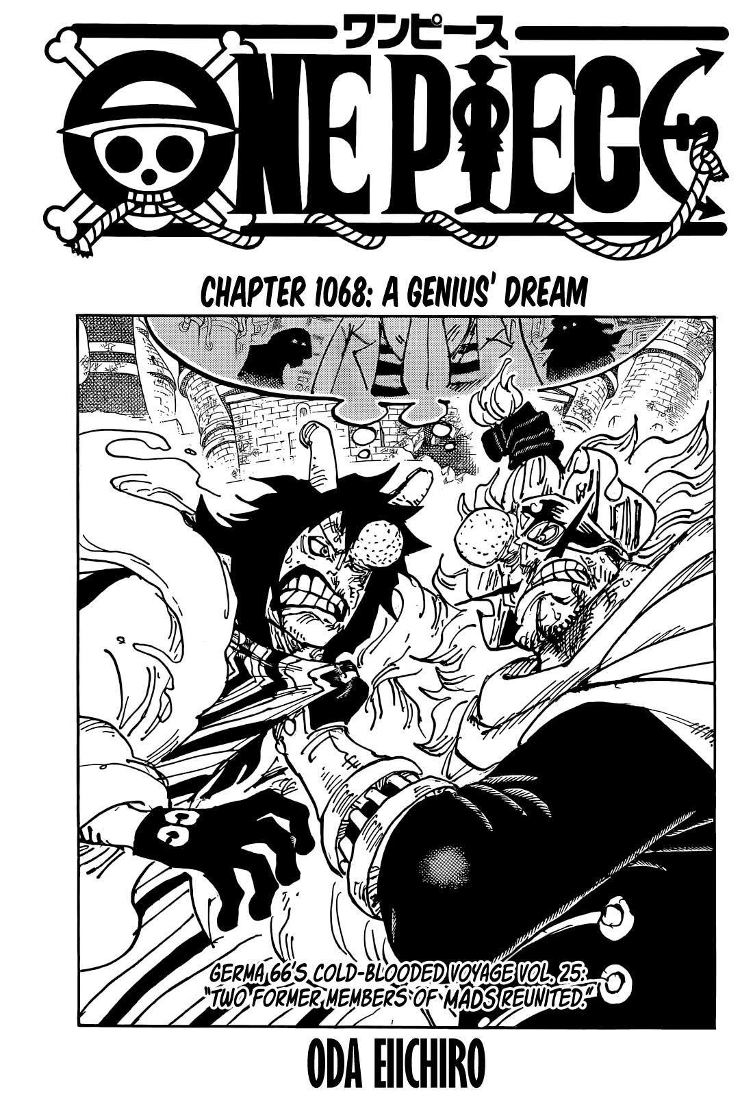 One Piece Chapter 1068 page 1 - Chapter 1068: A Genius' Dream