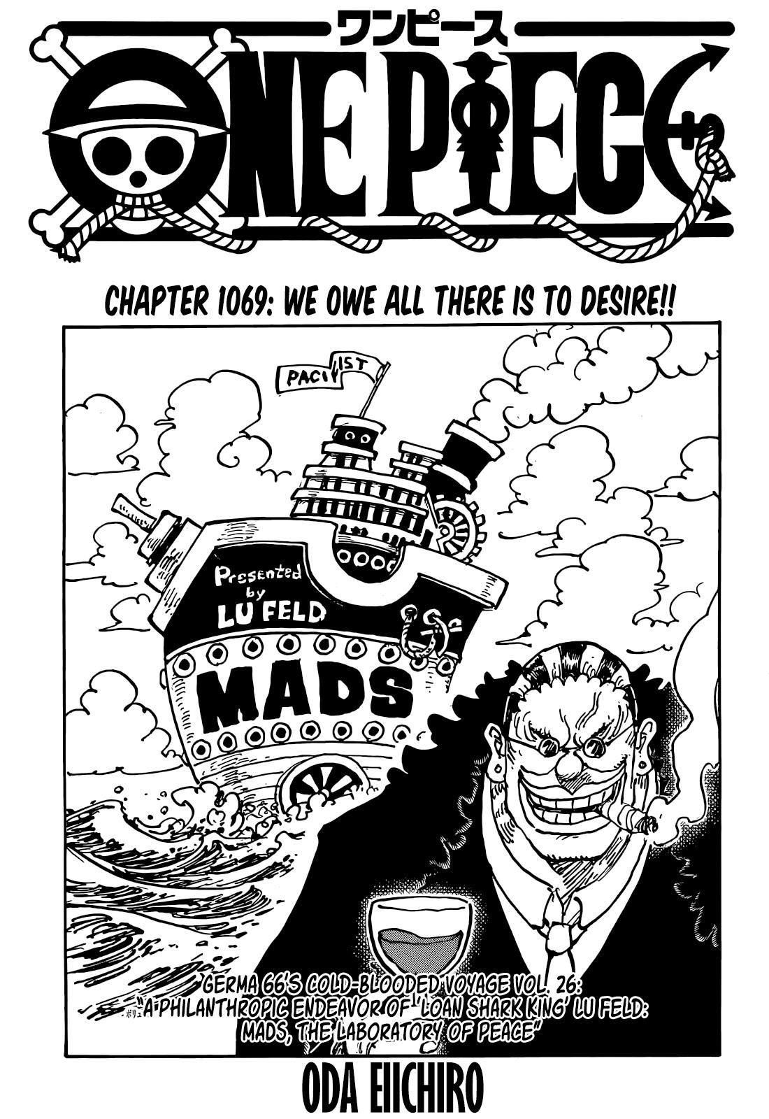 One Piece Chapter 1069 page 1 - Chapter 1069: All Things Are Brought Into This World With Hope
