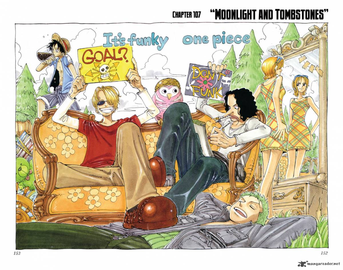 One Piece Chapter 107 page 1 - Chapter 107: Moonlight and Gravestones