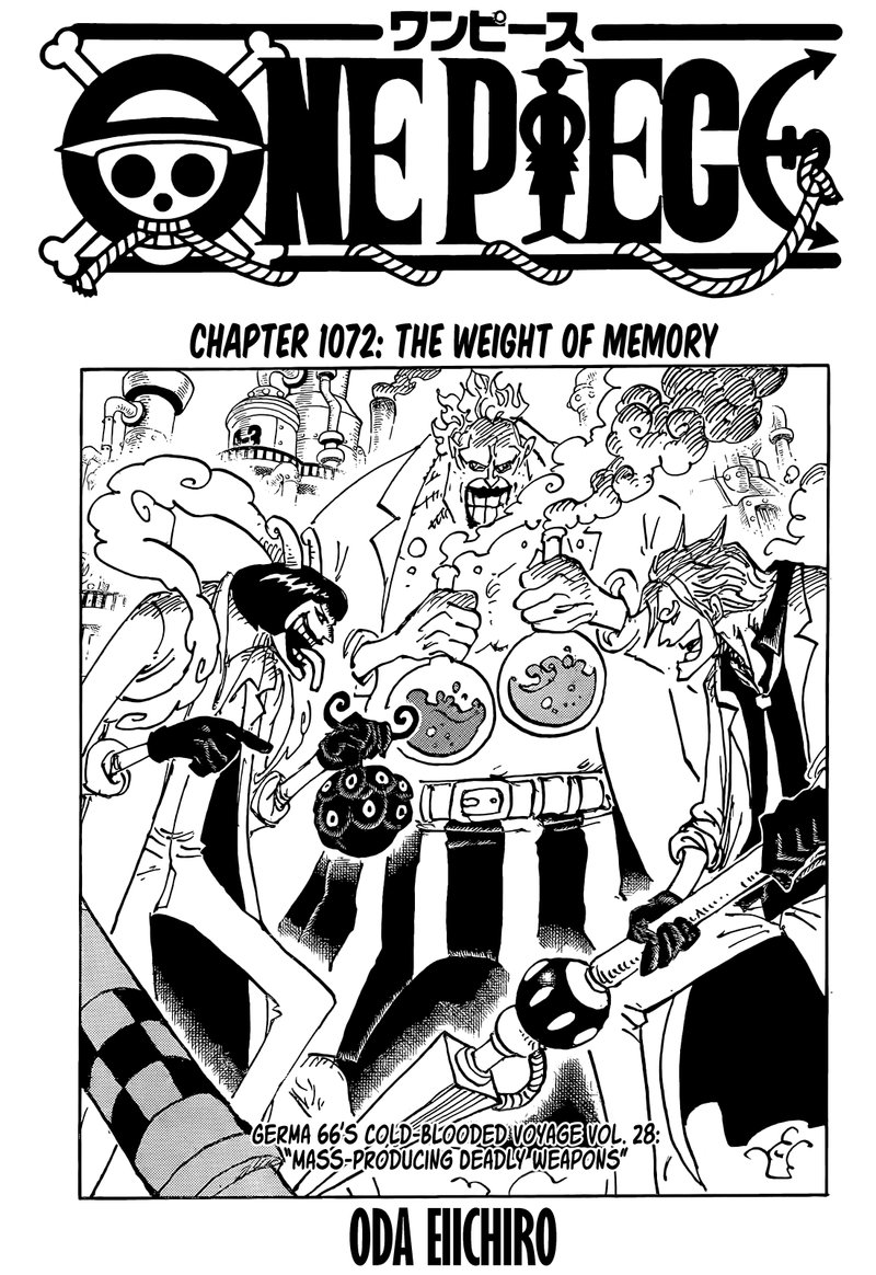 One Piece Chapter 1072 page 1 - Chapter 1072: The Weight of Memory