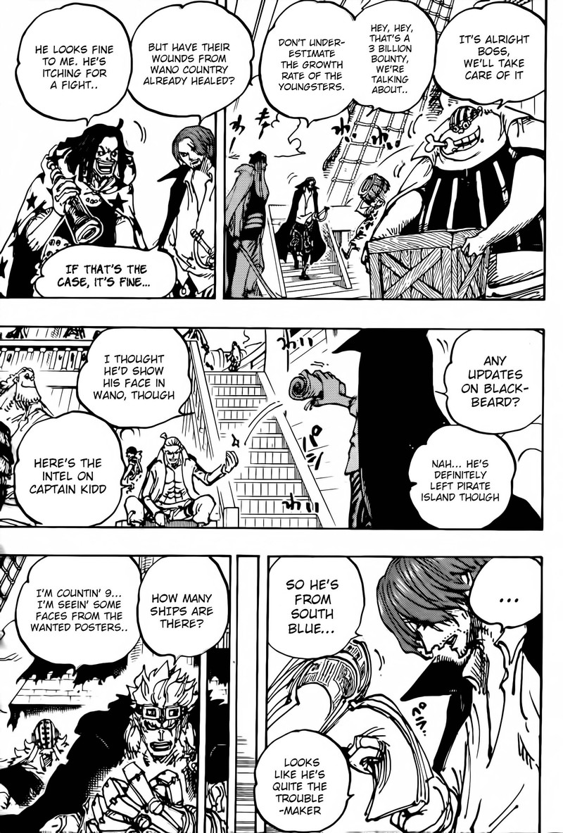One Piece Chapter 1079 page 7 - Chapter 1079: The Emperor's Crew, The Red Hair Pirates