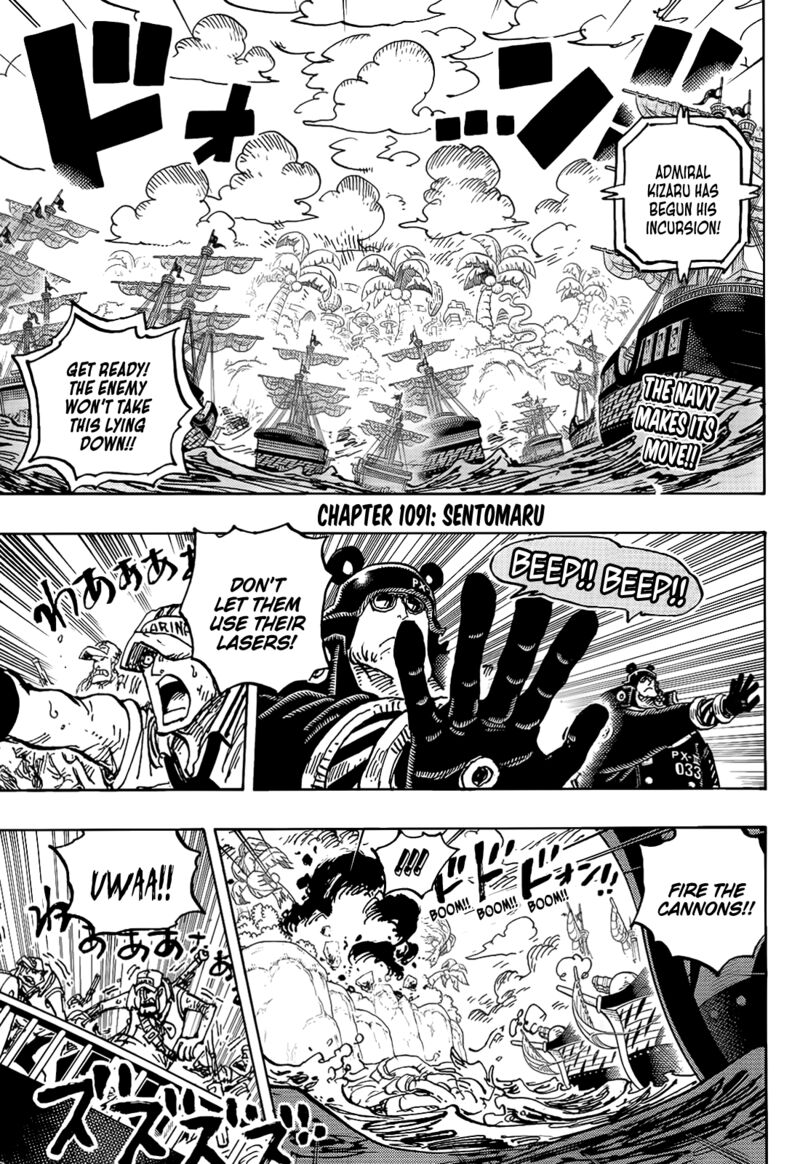 One Piece Chapter 1091 page 3 - Chapter 1091: Sentomaru