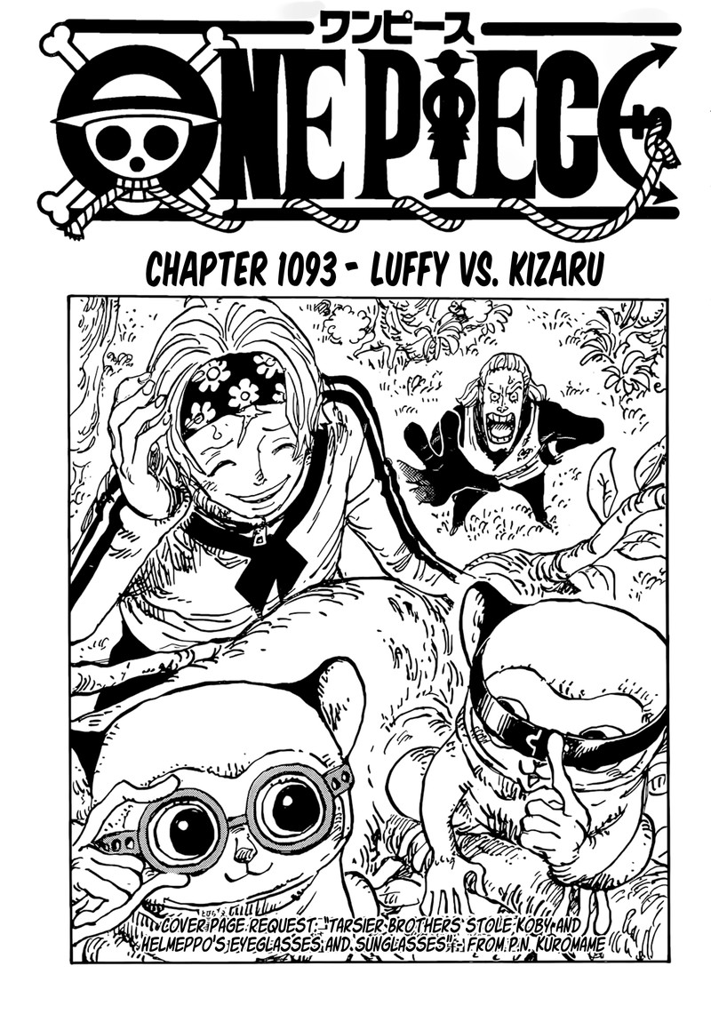 One Piece Chapter 1093 page 1 - Chapter 1093: Luffy vs. Kizaru