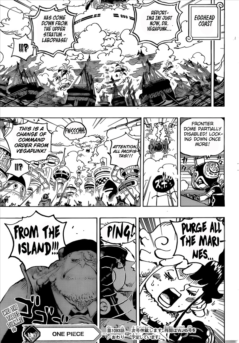 One Piece Chapter 1093 page 15 - Chapter 1093: Luffy vs. Kizaru