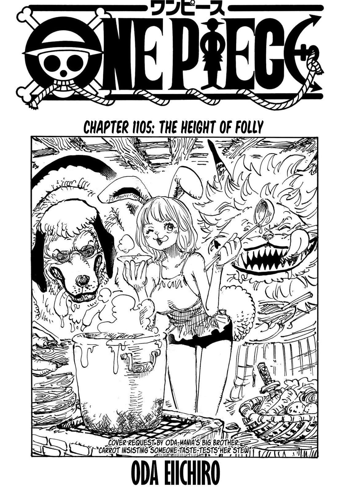 One Piece Chapter 1105 page 1 - Chapter 1105: The Height Of Folly