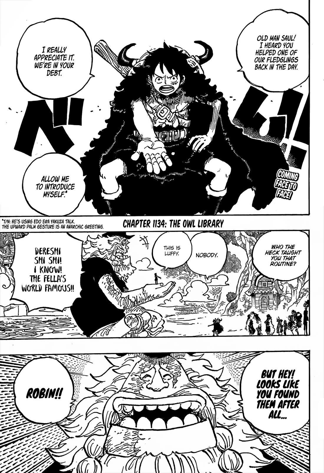 One Piece Chapter 1134 page 2 - Chapter 1134: The Owl Library
