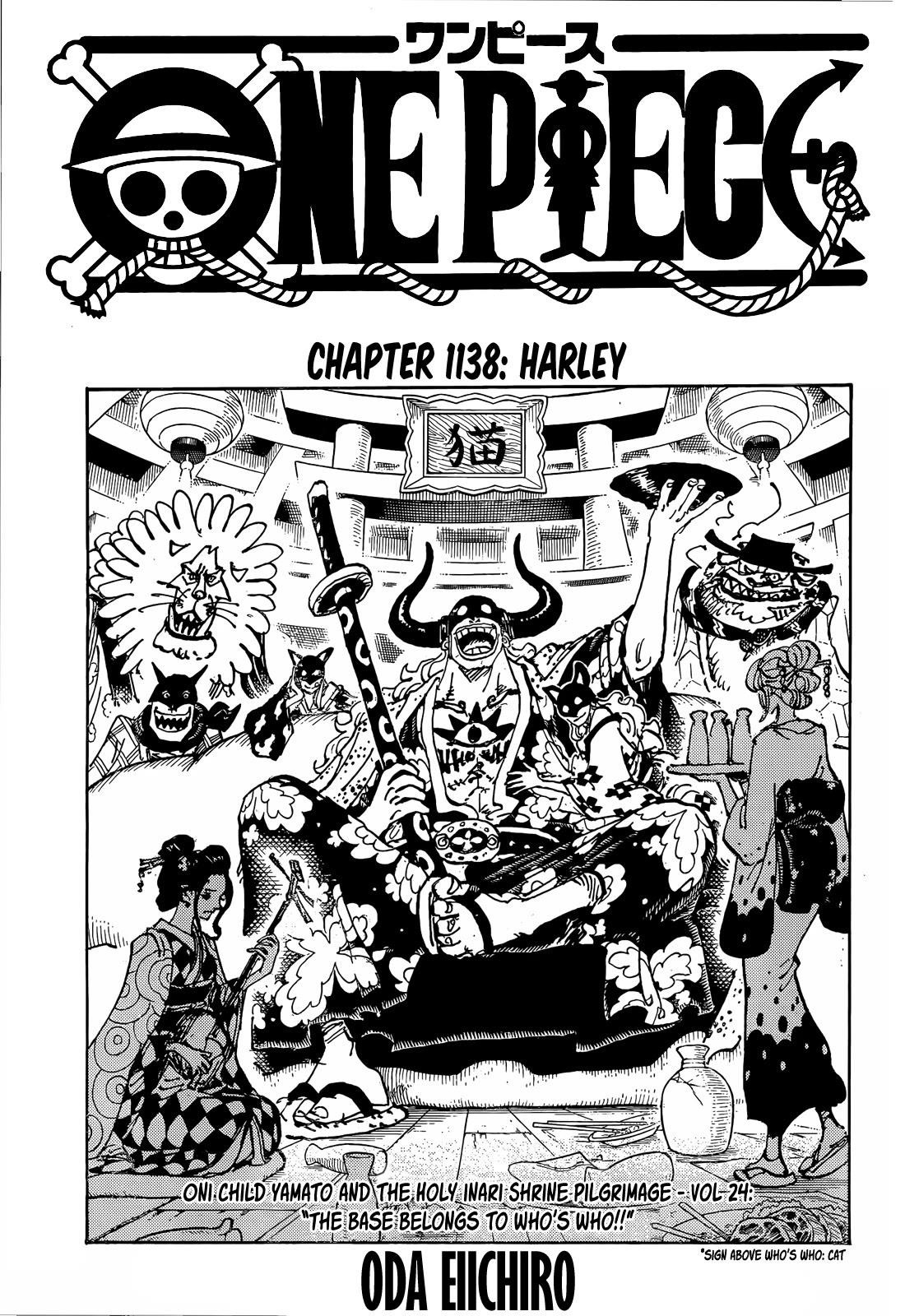 One Piece Chapter 1138 page 1 - Chapter 1138: The Harley