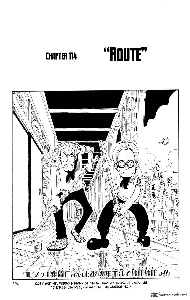 One Piece Chapter 114 page 1 - Chapter 114: The Course