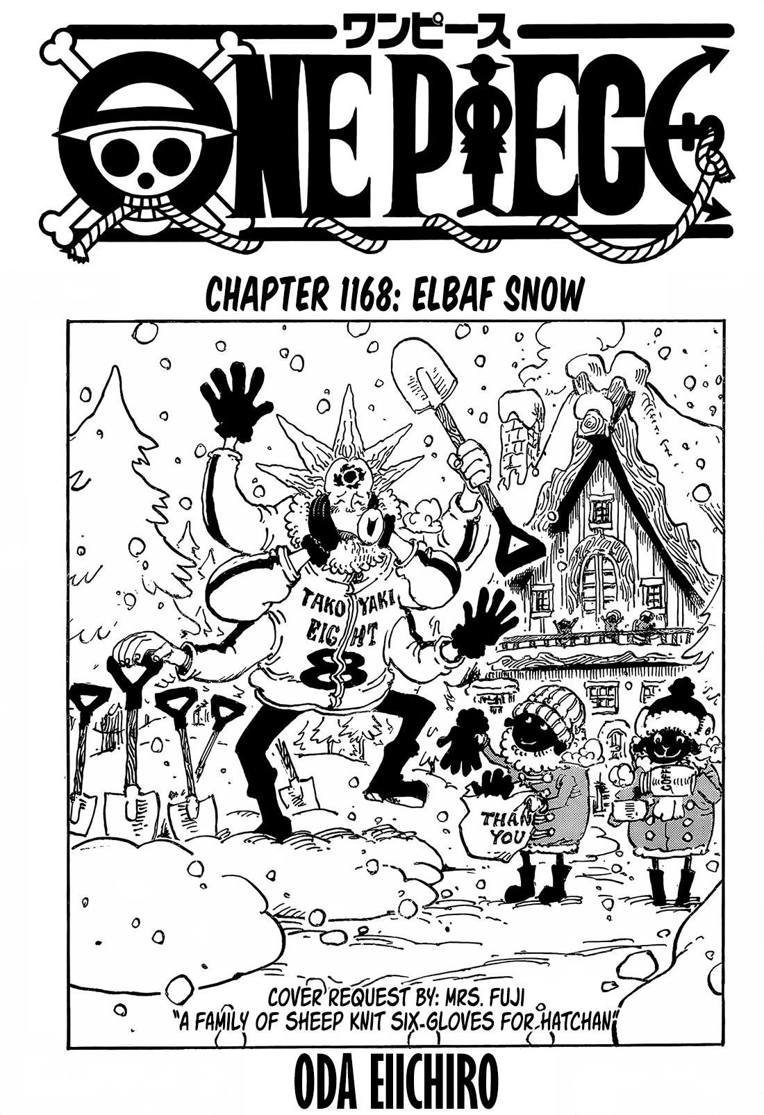 One Piece manga, chapter 1168, page 2 of 20
