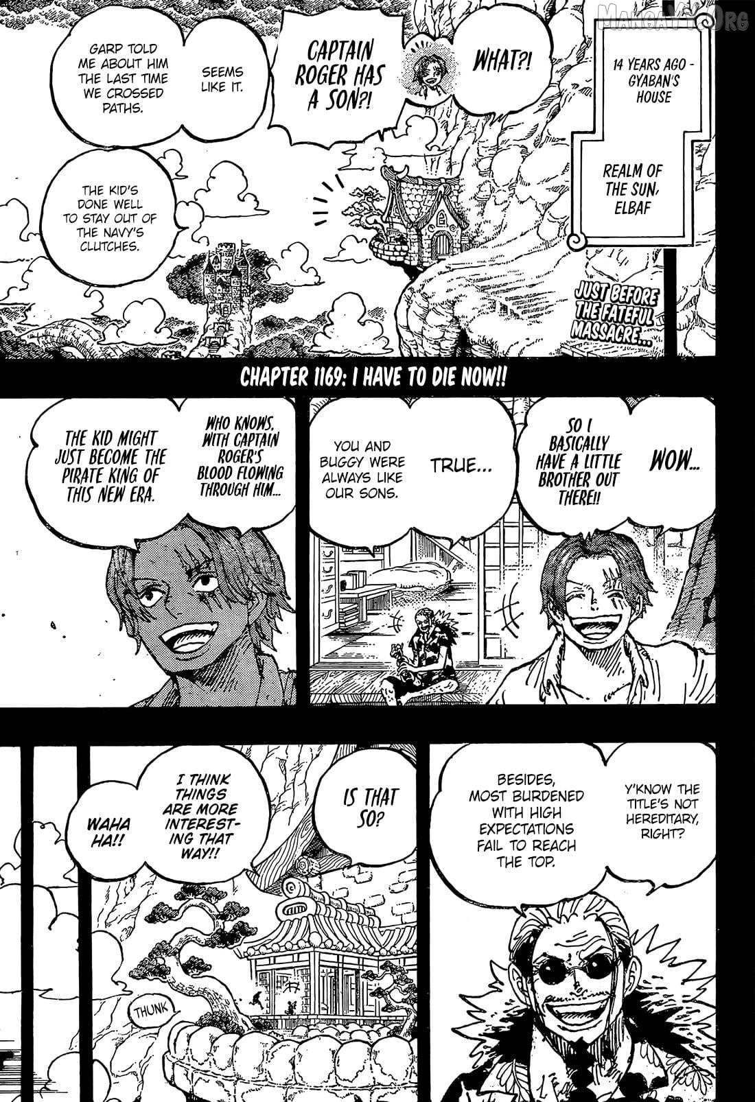 One Piece Chapter 1169 page 3 - Chapter 1169: My Death Cannot Come Soon Enough