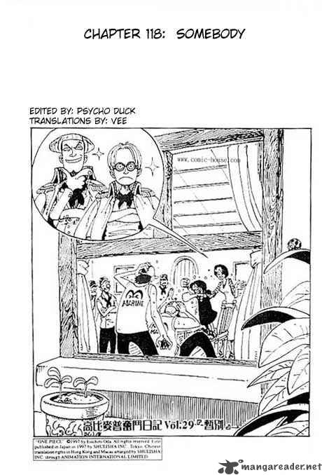 One Piece Chapter 118 page 1 - Chapter 118: Someone's Here