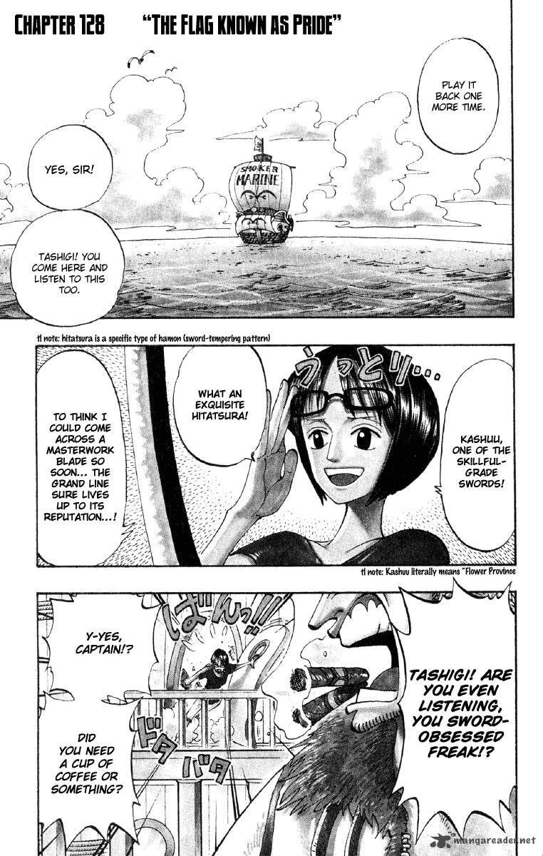 One Piece Chapter 128 page 2 - Chapter 128: Pride (Pirate Flag)