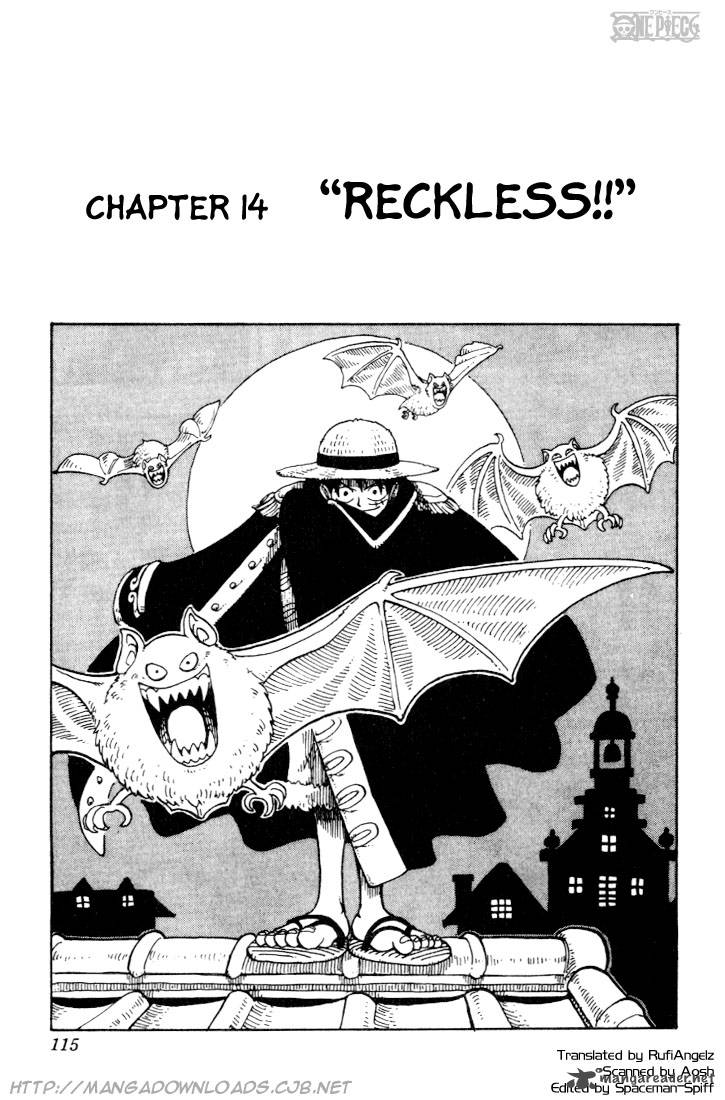 One Piece Chapter 14 page 1 - Chapter 14: Reckless!!