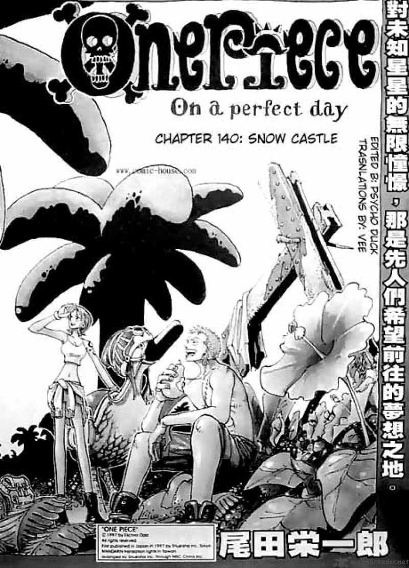 One Piece Chapter 140 page 1 - Chapter 140: The Castle of Snow