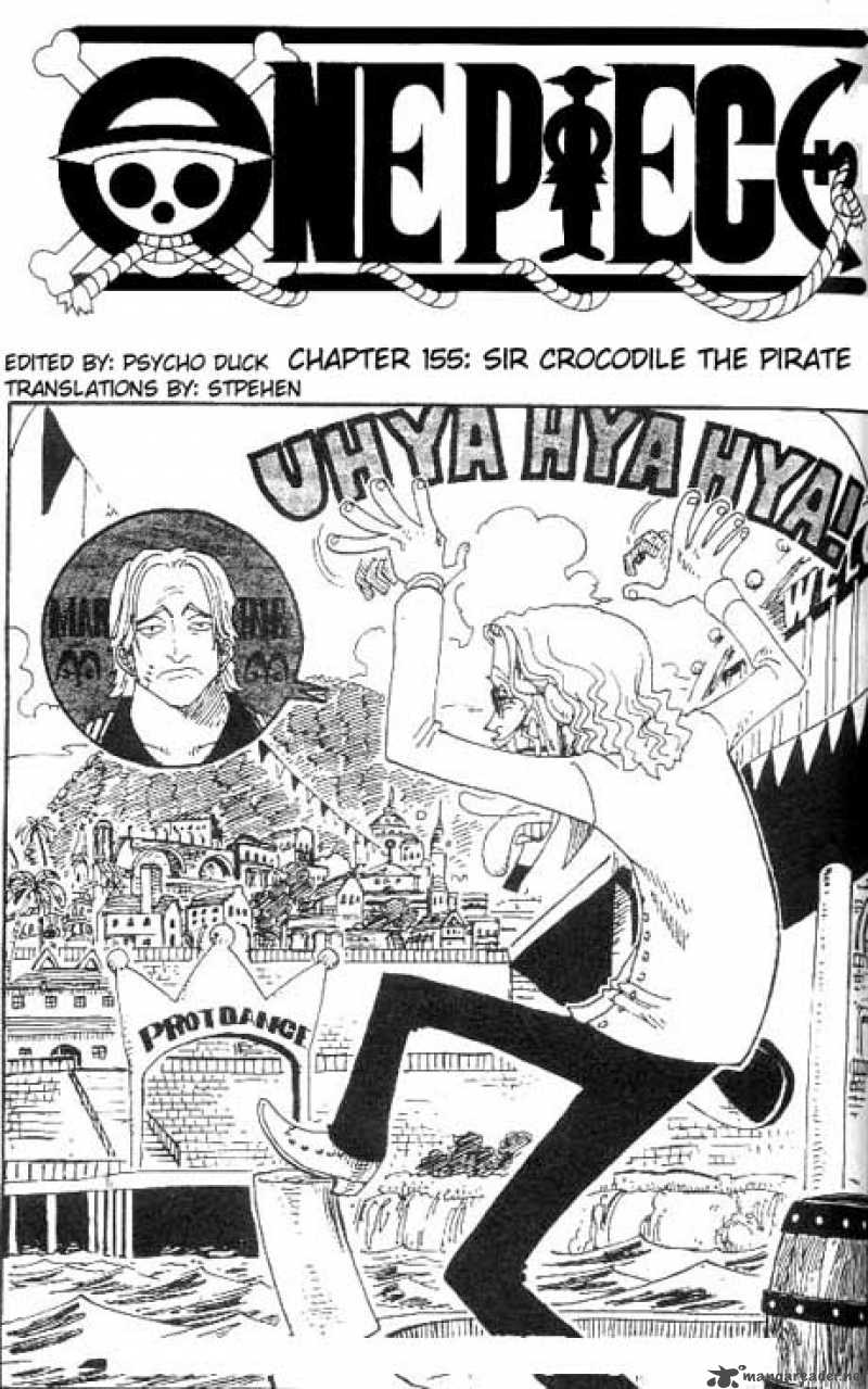 One Piece Chapter 155 page 1 - Chapter 155: "Pirate" Sir Crocodile