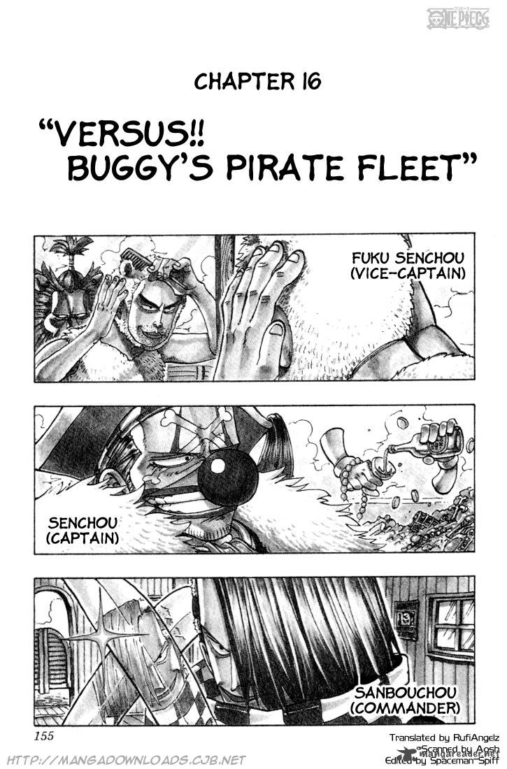 One Piece Chapter 16 page 1 - Chapter 16: Versus!! The Buggy Pirates
