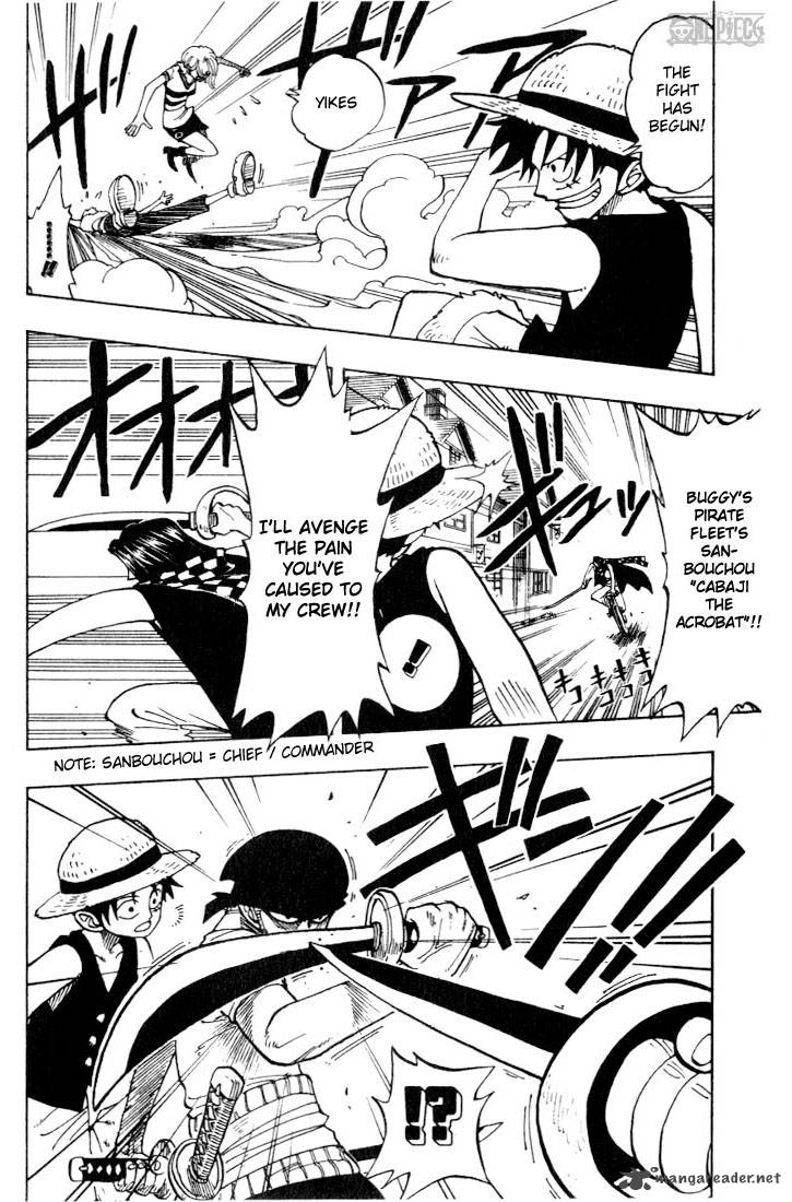 One Piece Chapter 16 page 8 - Chapter 16: Versus!! The Buggy Pirates