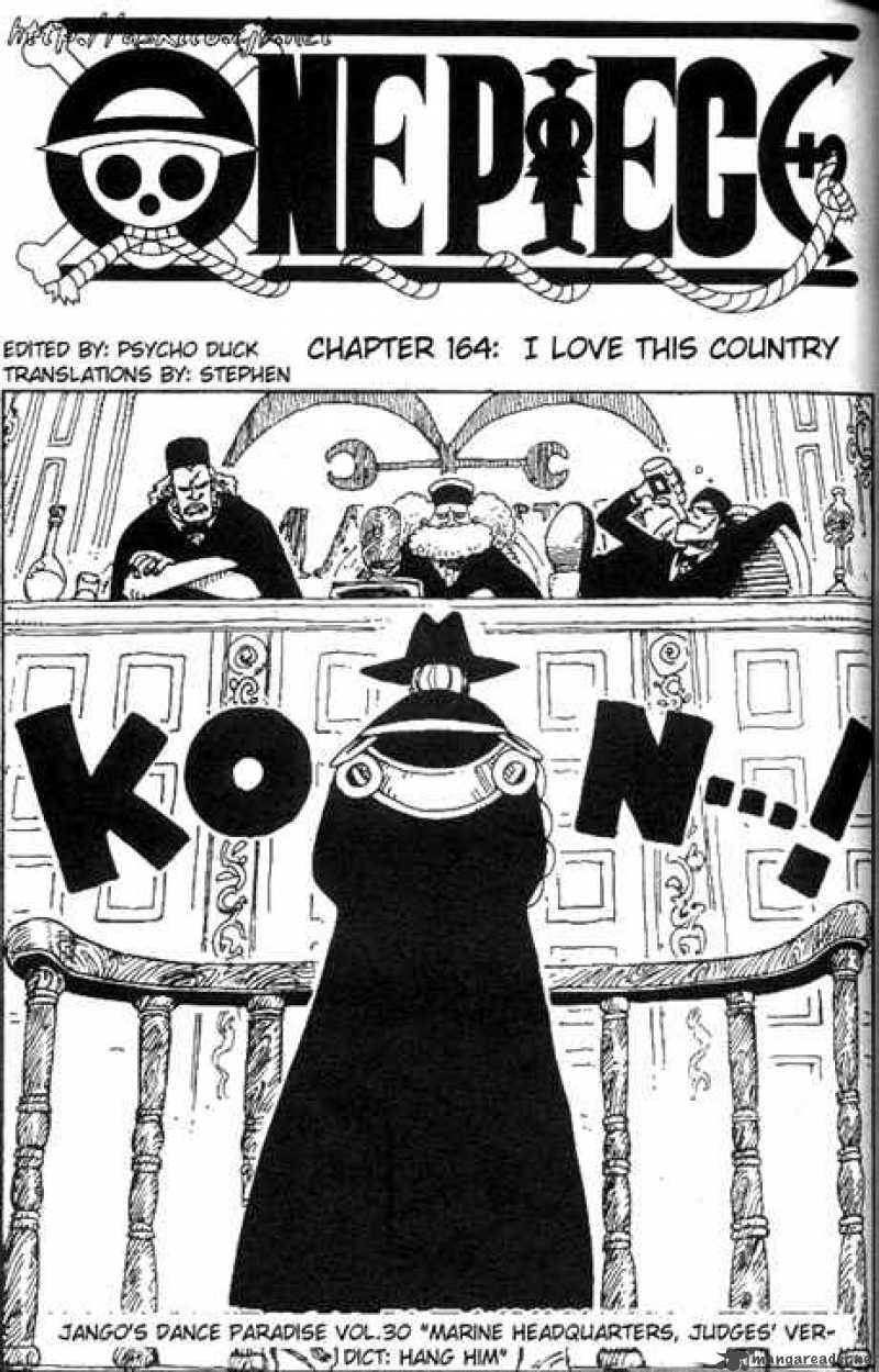 One Piece Chapter 164 page 1 - Chapter 164: I Love This Country