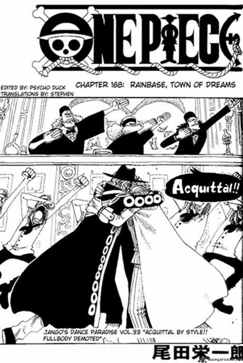 One Piece Chapter 168 page 1 - Chapter 168: Rainbase, The Town of Dreams