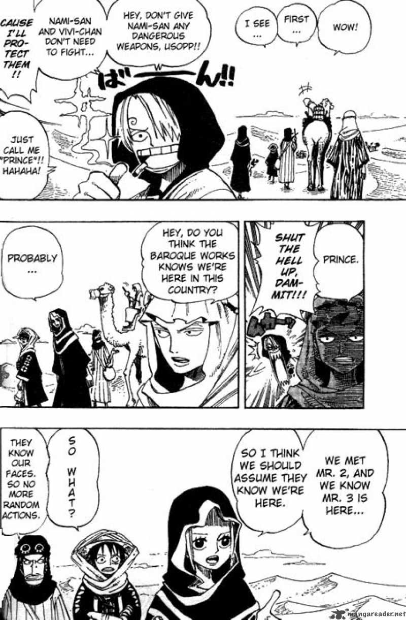 One Piece Chapter 168 page 4 - Chapter 168: Rainbase, The Town of Dreams