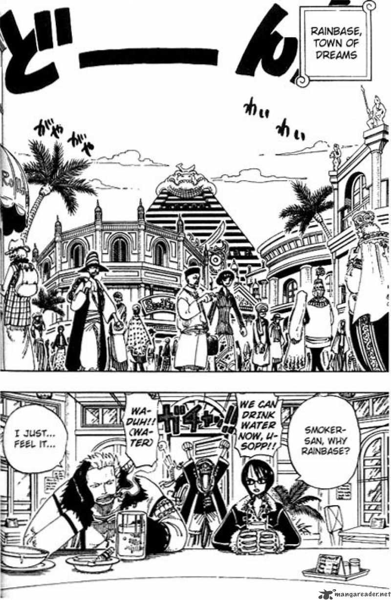 One Piece Chapter 168 page 6 - Chapter 168: Rainbase, The Town of Dreams