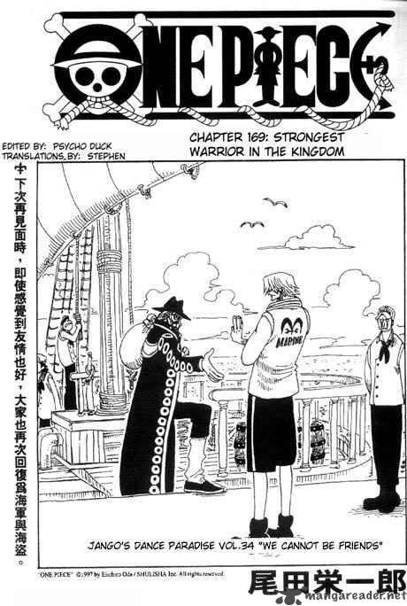One Piece Chapter 169 page 1 - Chapter 169: The Kingdom's Strongest Warrior