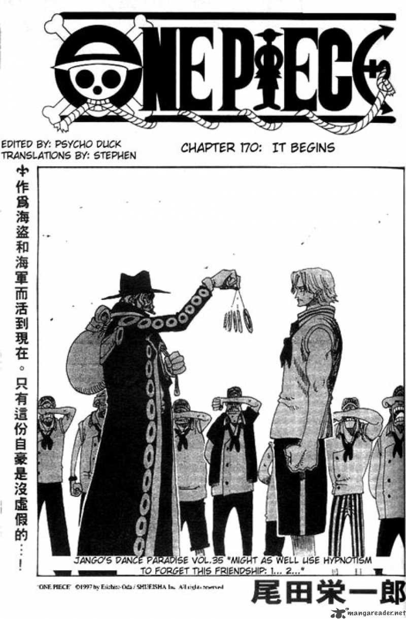 One Piece Chapter 170 page 1 - Chapter 170: It Begins