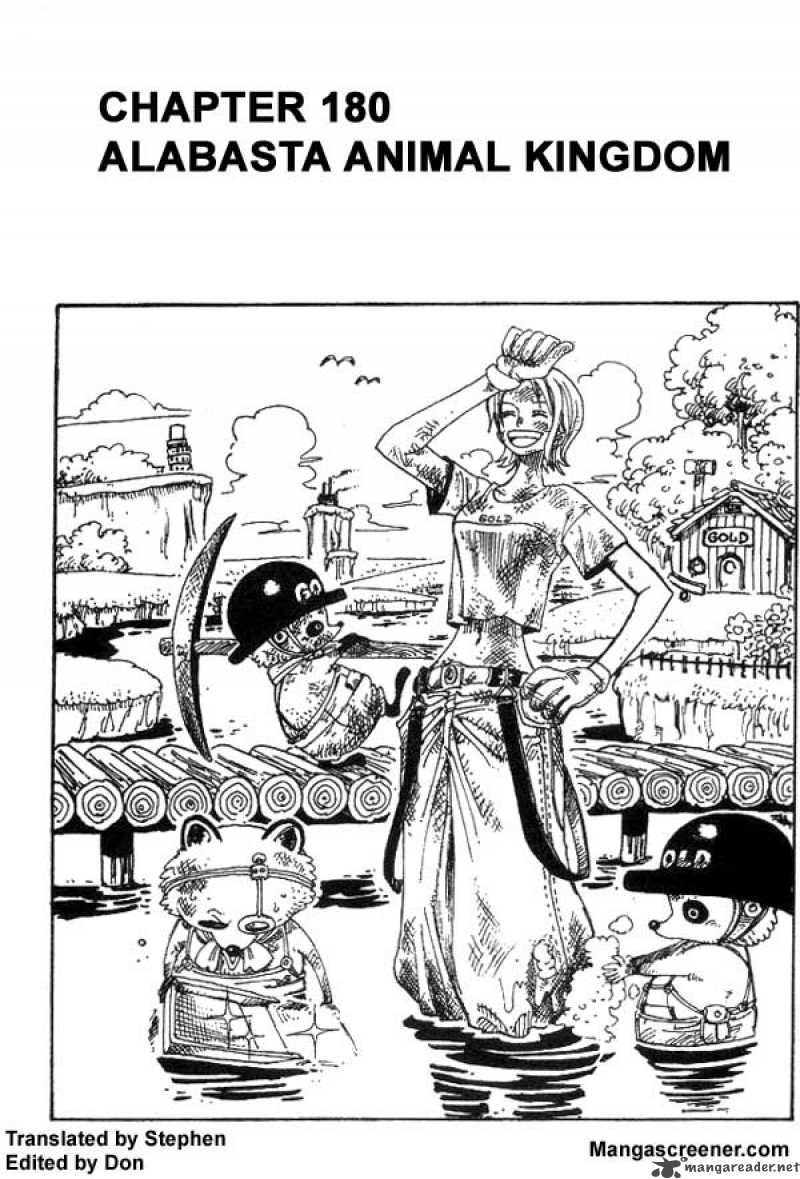 One Piece Chapter 180 page 1 - Chapter 180: Arabasta Animal Land