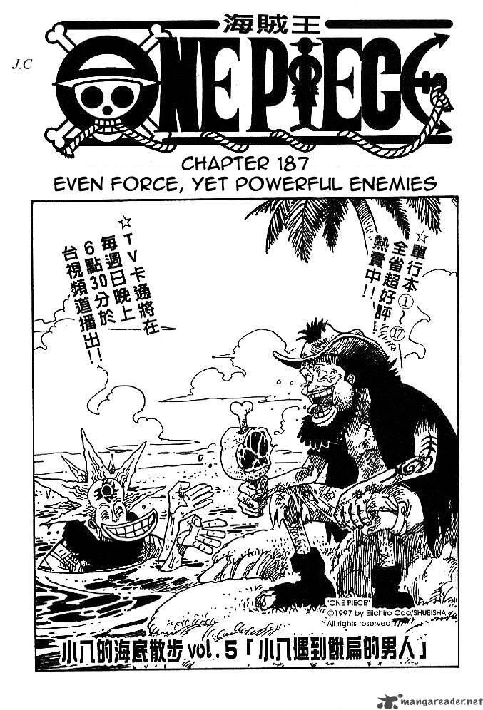 One Piece Chapter 187 page 1 - Chapter 187: Even Match